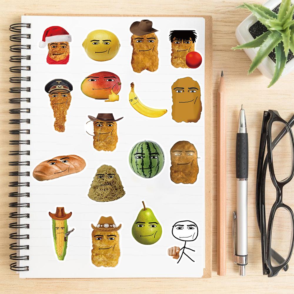 58PCS Robloxs Face Winning Smile Chicken Nugget Meme Stickers Aesthetic Phone Laptop Motorcycle Phone Gifts Wall Sticker
