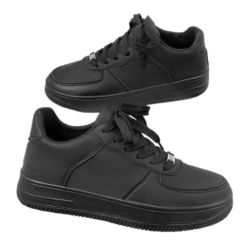 Ademende niche design gevoel dikke zool witte schoenen dames 2025 lente en zomer nieuw veelzijdig lichtgewicht board schoenen zwarte schoenen herenschoenen