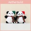 Colorful Plush Panda Keychain Adorable Christmas Bear Soft Toy For Bags