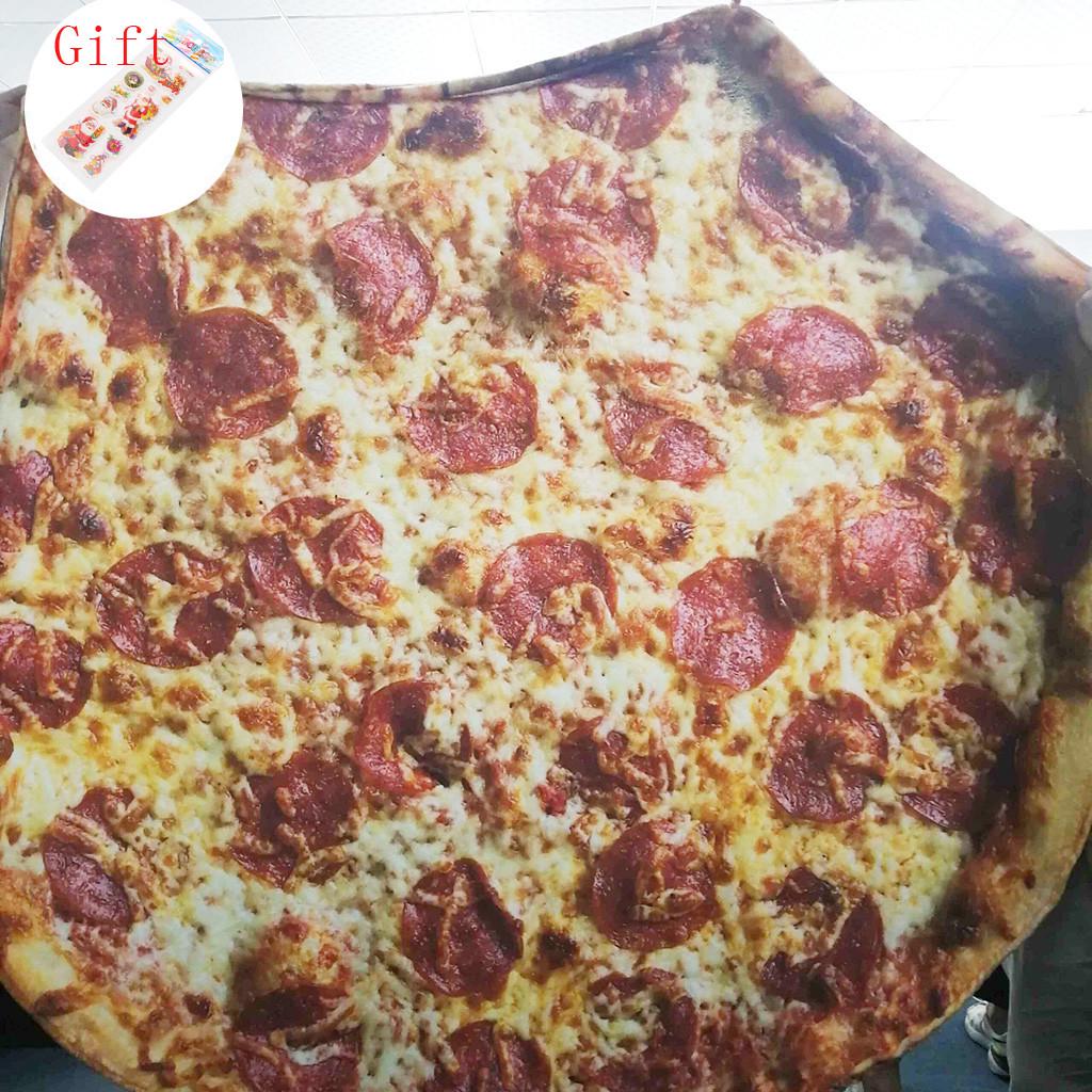 Comfort Food Pizza Wrap Blanket Perfectly Round Hamburger Throw Christmas gift