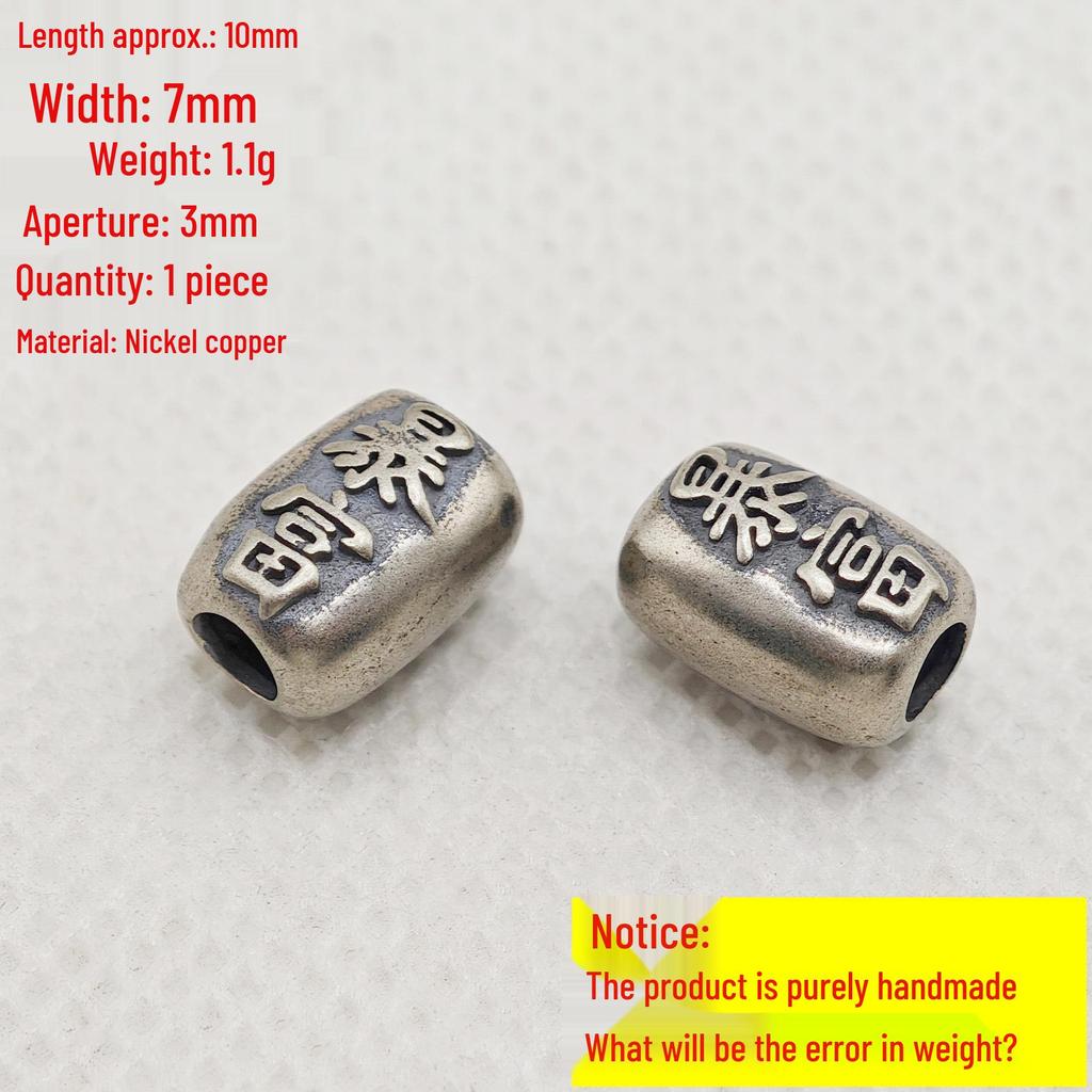 Sterling Silver Lotus Barrel Bead Charms - 99 Fine Silver, 3D Handmade for DIY Jewelry.