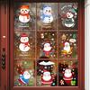 Weihnachtsmann, Schneemann, Atmosphärendekoration, Elektrostatische Fensterdekorationen, Glas- und Fensteraufkleber