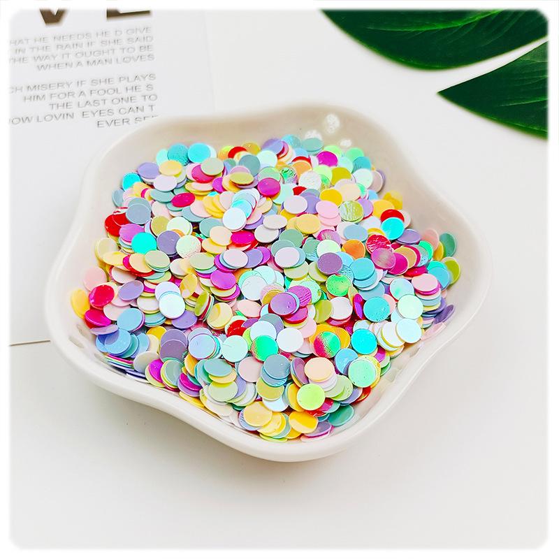 Yaleduo Glitter-Filled Beaded Cup Sequins - 5mm PVC Sheet for DIY Jewelry