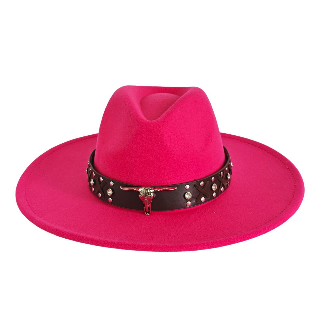 

Men s 9.5CM Fedora Hat with Wide Brim Wool Jazz Hat Church Fedora Wedding Hat Autumn Winter Hat Bull Head Accessories 56-58CM