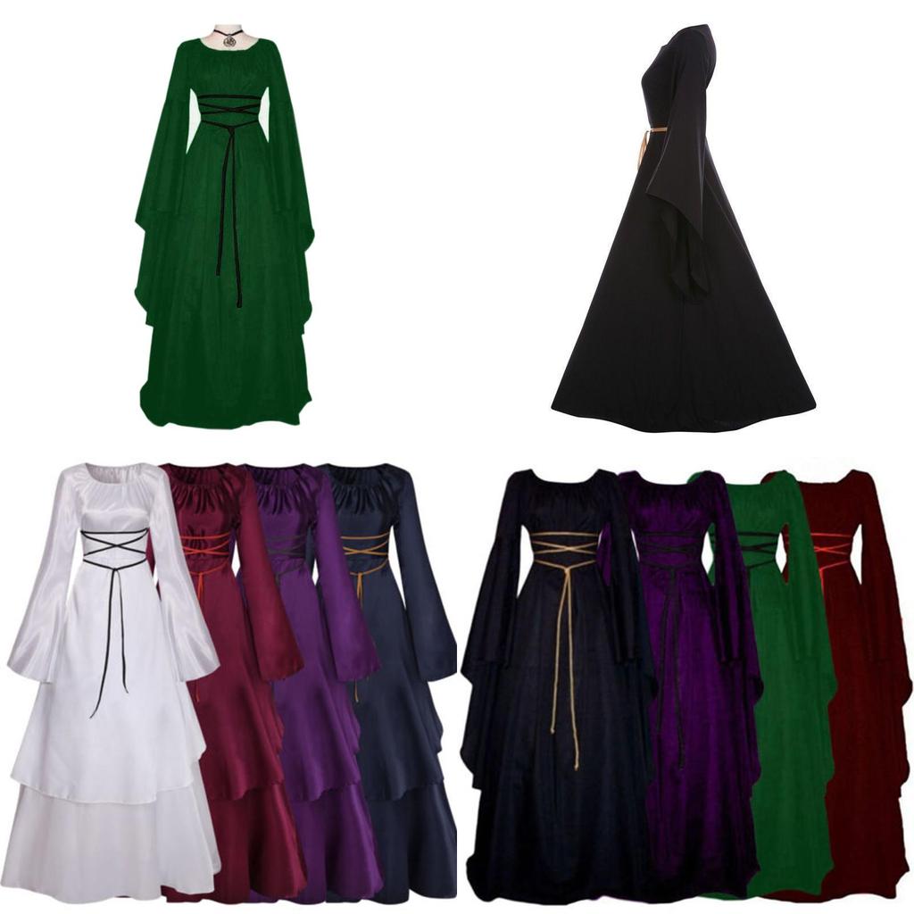 Artistic Gothic Costume Gown With High Waist And Full-length Elegance