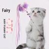 Feather Cat Toy Stick with Mint Ball and Colorful Mouse - Self-entertainment Cat Toy Supply