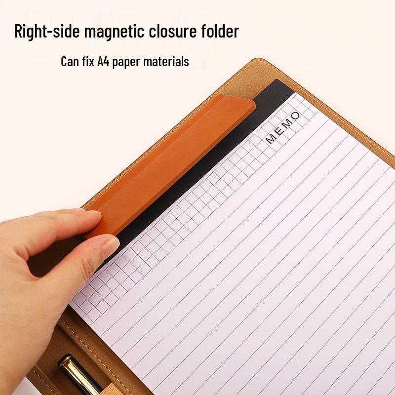 Business Data Archive: A5 Contract & A4 Conference Leather Folder with Multifunction Manager Clip Pad.