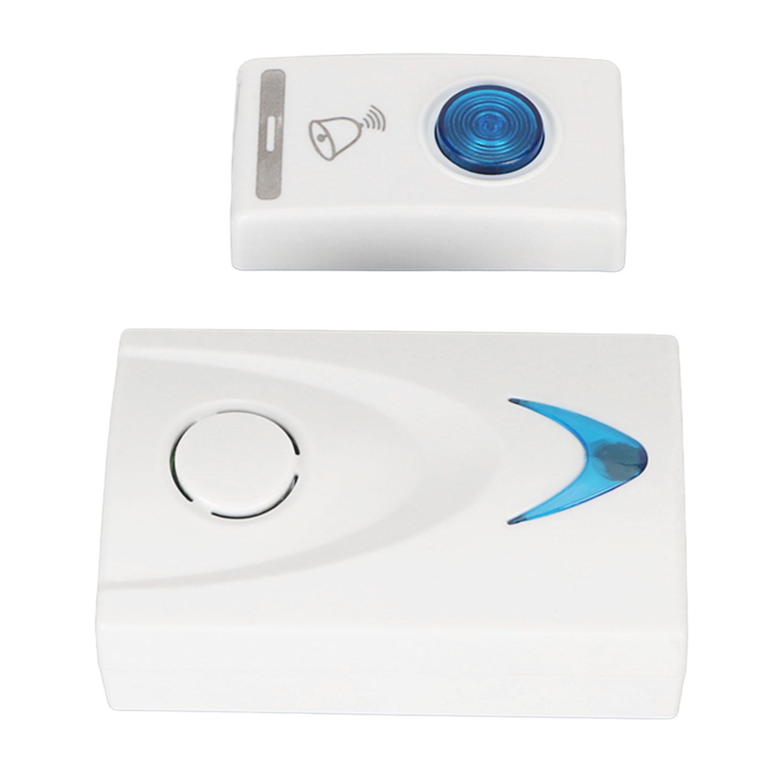 

Беспроводной дверной звонок с дистанционным управлением, 36 мелодий, питание от батареек, водонепроницаемый комплект дверного звонка со светодиодом