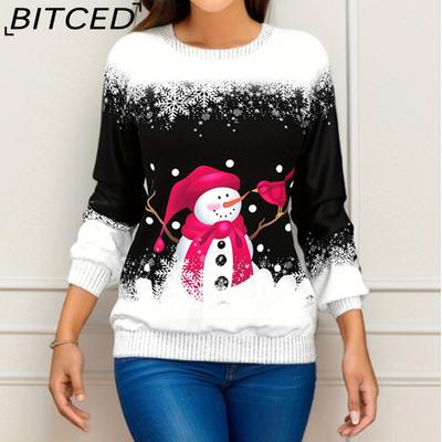 Women's Fashion Casual Autumn Winter Long Sleeve O-Neck Blouses & Shirts