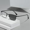 Retro Square Full Frame Photochromic Myopia Glasses Ultra Light Anti Blue Light for Men High Definition Neutral