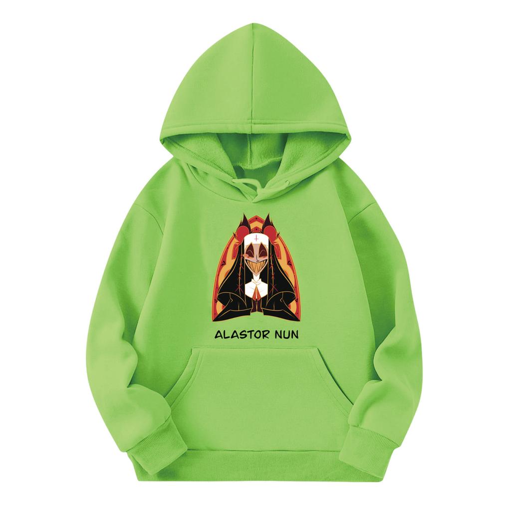 Child Fashion Lightweight Long Sleeve Pullover With Pockets Print Hoodie