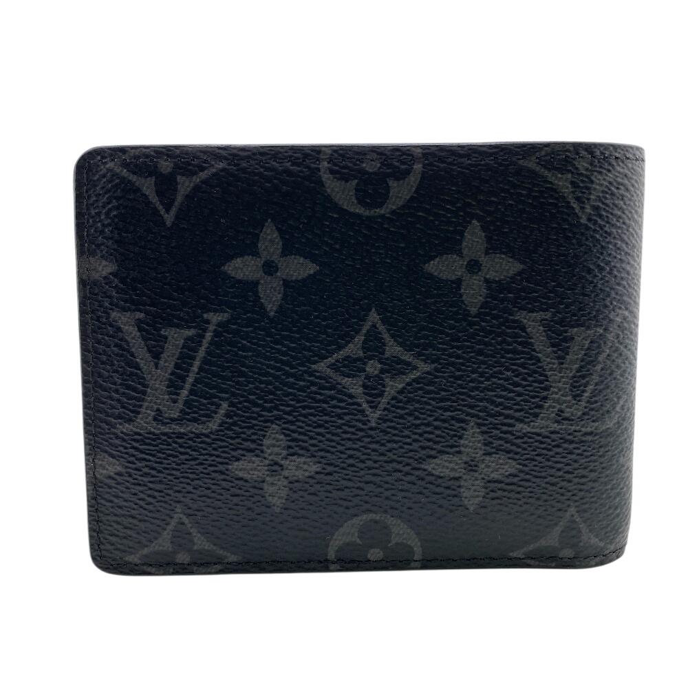 LOUIS VUITTON M62294 Bill Compartment Monogram Eclipse Portefeuille Slender Bifold Wallet black Monogram Eclipse mens Used