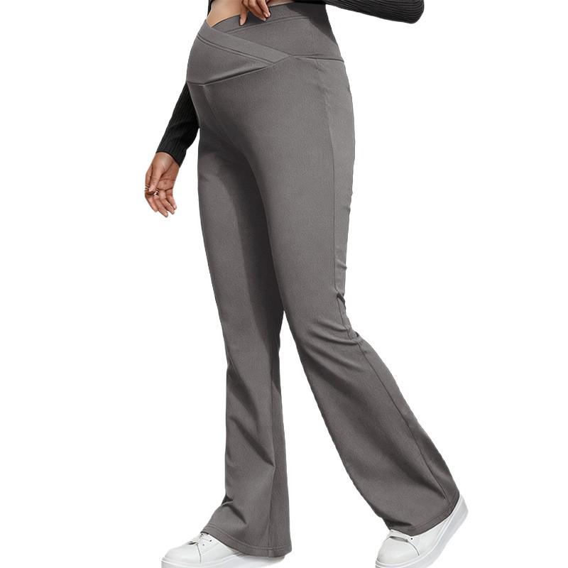 Autumn/Winter High Waist Maternity Yoga Pants with Belly Support & Flared Design