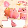 Popcorn Bucket Container with Lid Designed as Animal Shape Durable Plastic Material Suitable for Snacks Storage and Serving at Home or Events