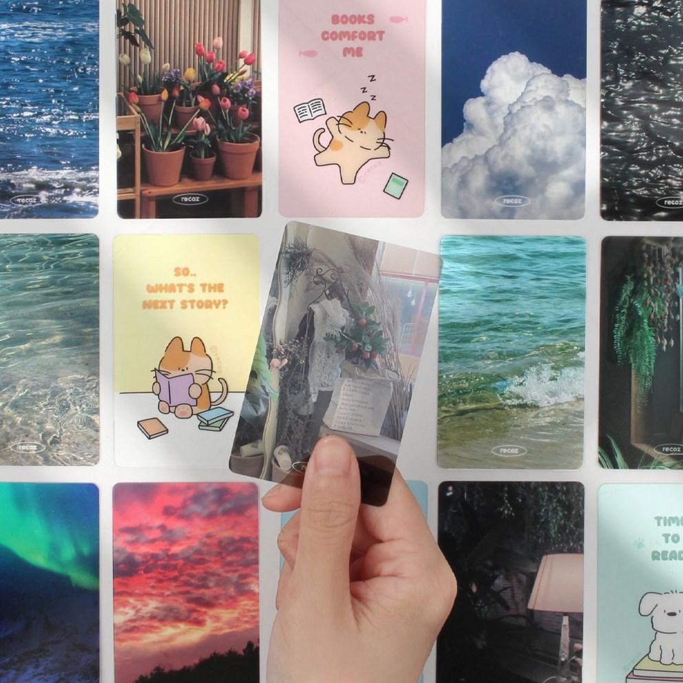 Ricos Translucent Photocard Bookmark 4-Piece Set, Sky, 1 Set