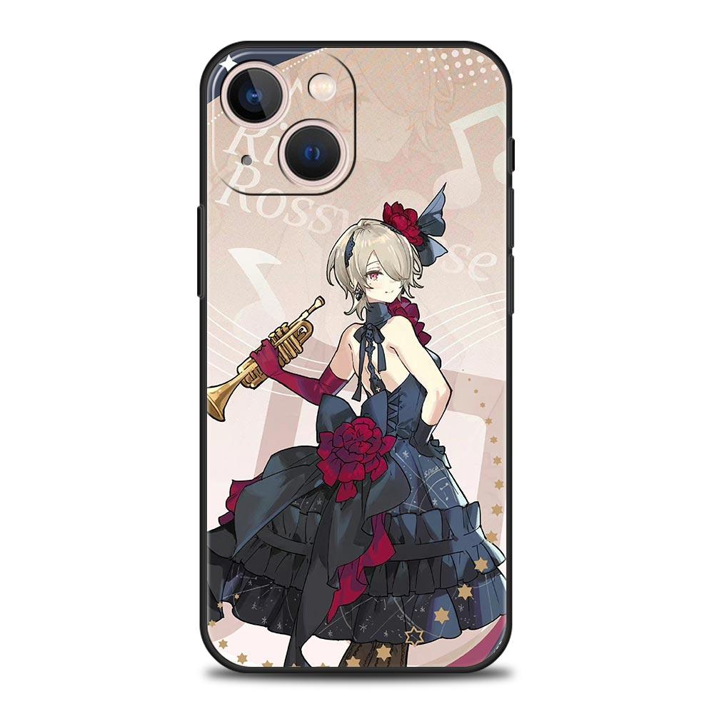 Custodia di Lusso Morbida per Telefono Honkai Impact 3rd Per iPhone 13 15 14 12 11 Pro MAX XR X SE XS 7 8 Plus Silicone Nero Copertura Protettiva