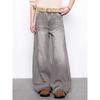2026 Embroidered Denim Pants Loose Fit High Street Style Wide Leg Jeans Teens