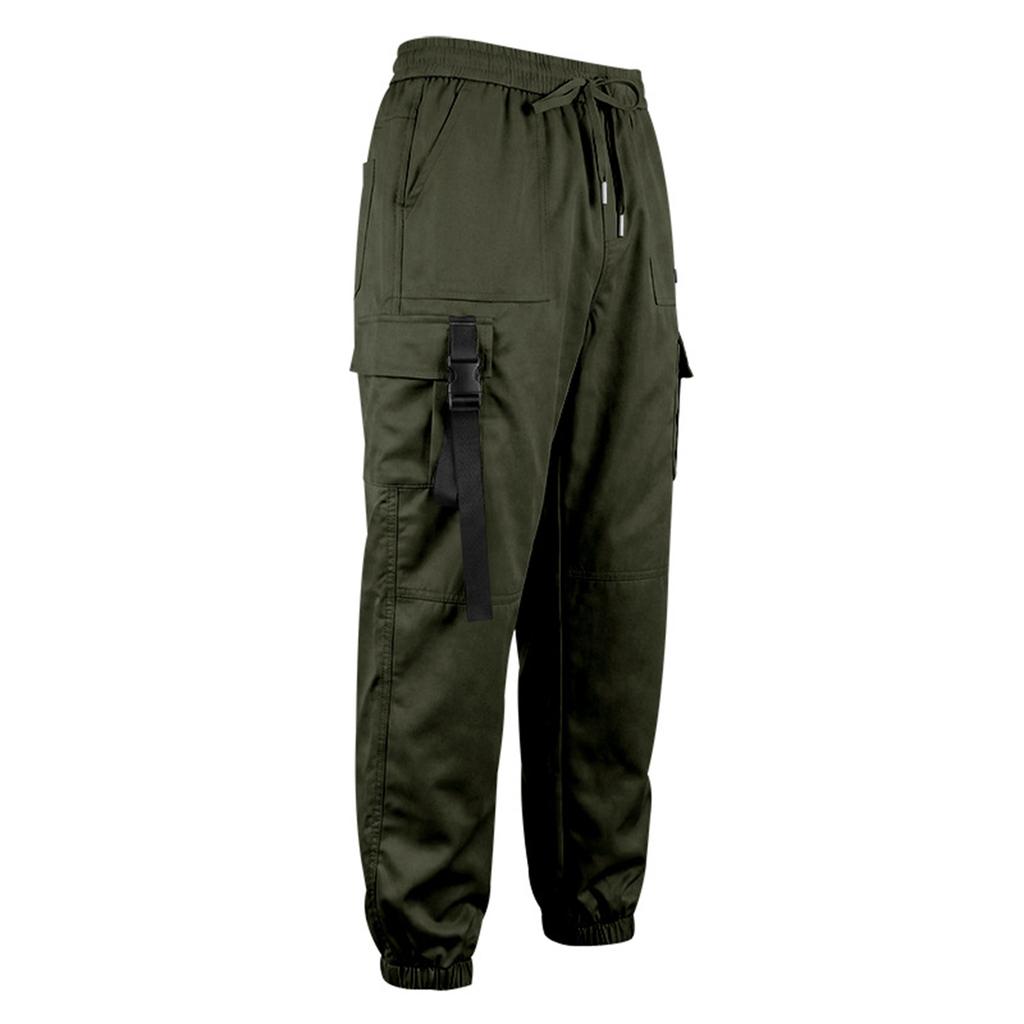 Men's Stretch Cargo Pants Tapered Leg, Multi-Pocket for Training, Casual, Commuting