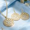 Dawapara Pentagramm Tierkreiszeichen Halskette Ohrringe Schmucksets Pentagramm Mondphase Schutz Amulett Edelstahl Schmuck