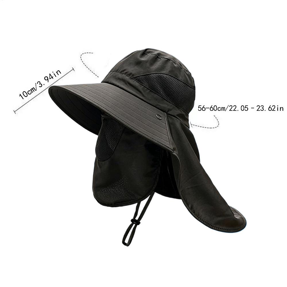 Fishing Hat Summer Sun Hats UV Protection Outdoor Fishing Caps For Hiking Camping Visor Bucket Hat Neck Flap Fisherman Hat