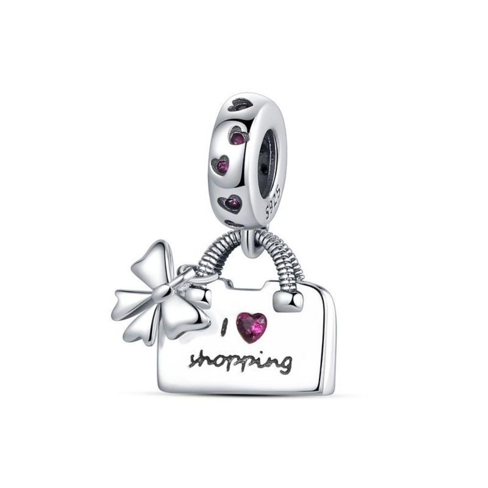 Romantisches Thema Echte Kupfer Lippenstift Schuhe Tasche Anhänger Rucksack Perlen Anhänger Passend für Damen Armband Halskette DIY Feiner Feiner Schmuck Geschenkartikel