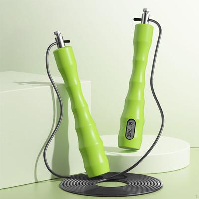 Counting Jump Rope Skipping 2Pcs Wire Ropes Comfortable Grip Personal Training Equipment Speed