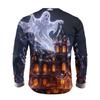 Men's Halloween Printed Crewneck Long Sleeve Top Casual Loose Fit