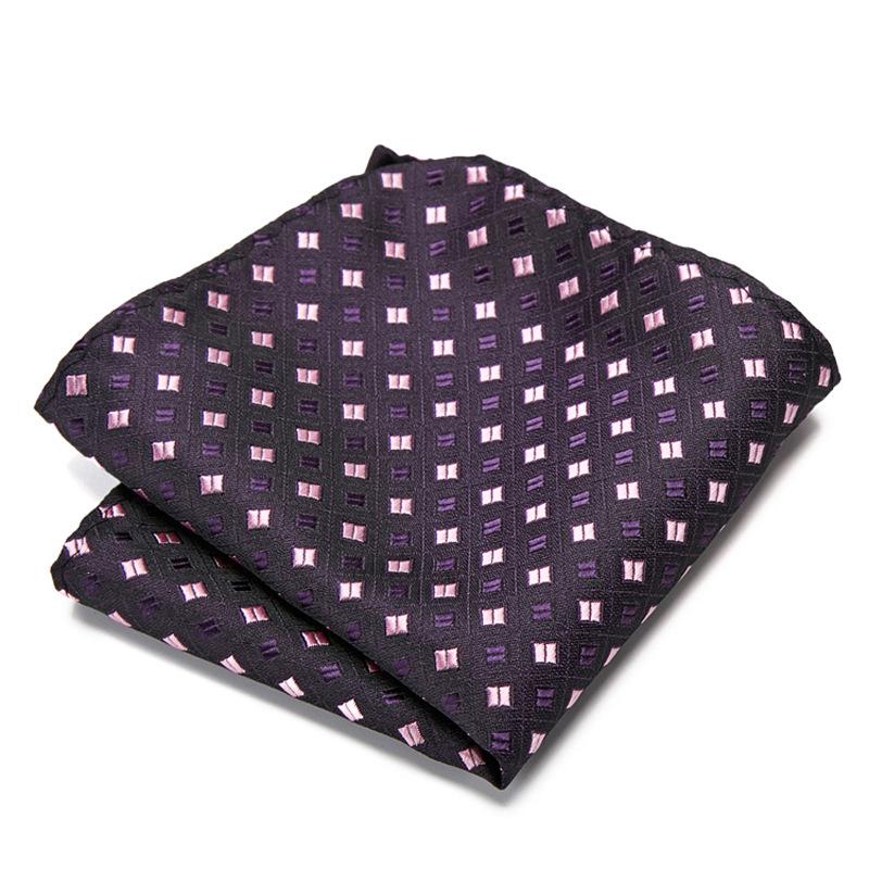Men's Striped Jacquard Pocket Square for Weddings and Business Suits
