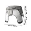 Clear Shower Foot Stool Non-slip Waterproof Transparent Stool Clear Stool for Bathroom Bedside Small Shower Spaces Corner Bench