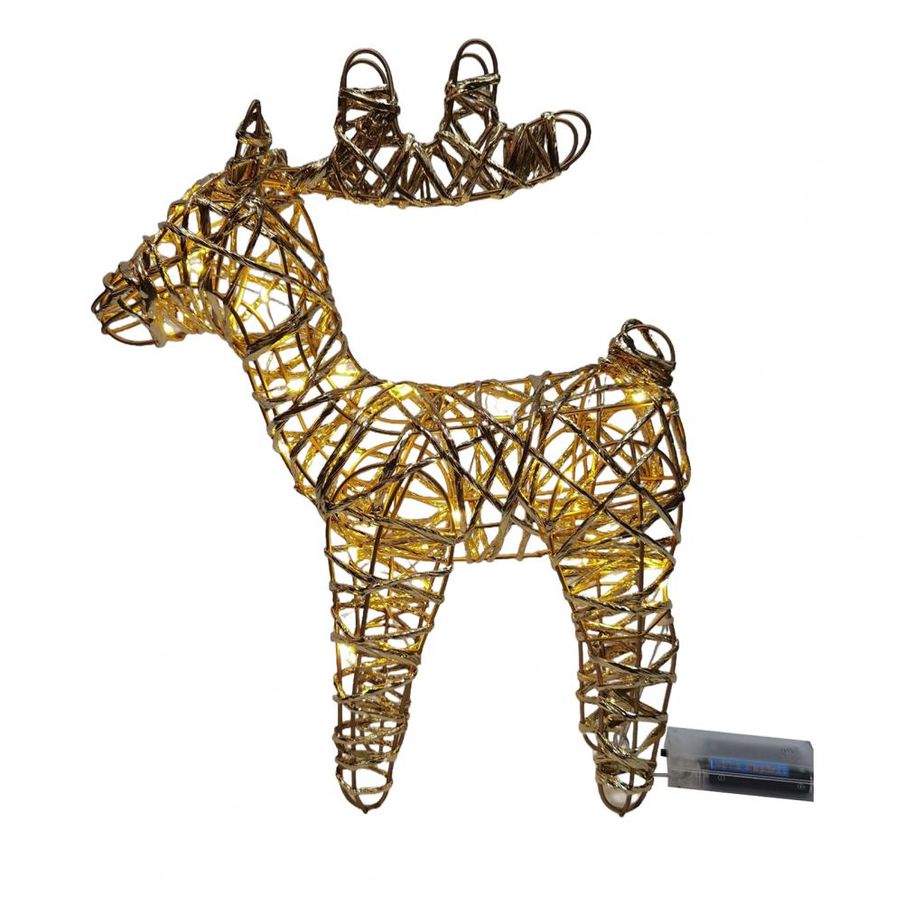 Outdoor Christmas Elk Display Led Christmas Elk Yard Ornament Christmas Reindeer Decor with Led Lights for Outdoor for Xmas