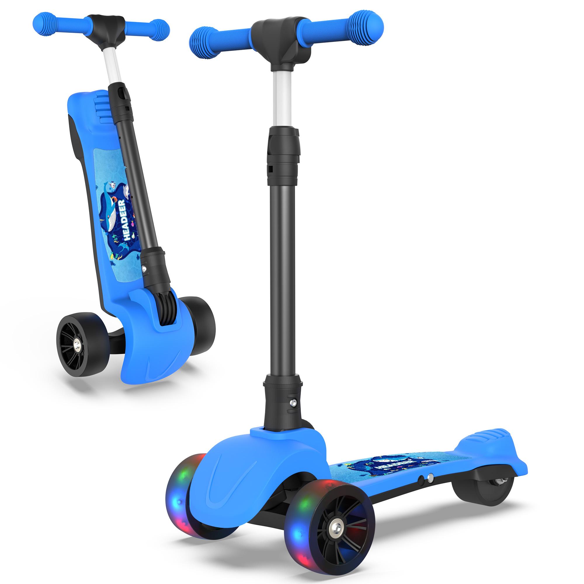 Elektrická kolobežka HEADEER H2, Motor 80W, Batéria 24V 2.6Ah/25Ah, Rýchlosť 8KM/H, 3-kolesová e-kolobežka Pre deti modrá