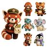 Small Animal Decoration Handmade Knitted Doll for Kids, Soft Crochet Forest Plush Toy, Decorative Figurine Cute Hand Woven Stuffed Doll,