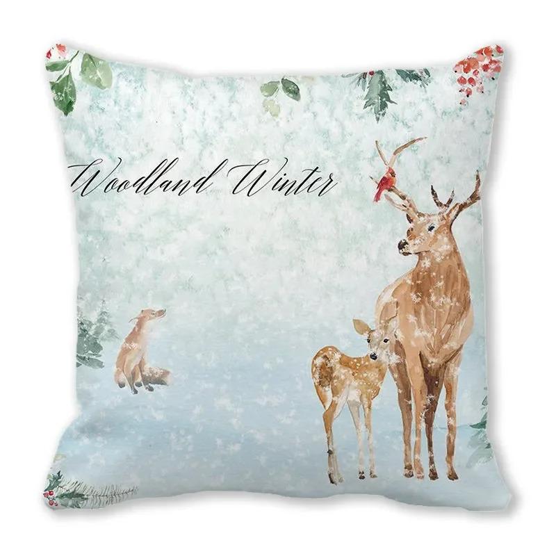 Christmas Themed Pillowcases Car Accessories Office Santa Claus Living Room Sofa Home Pillowcases