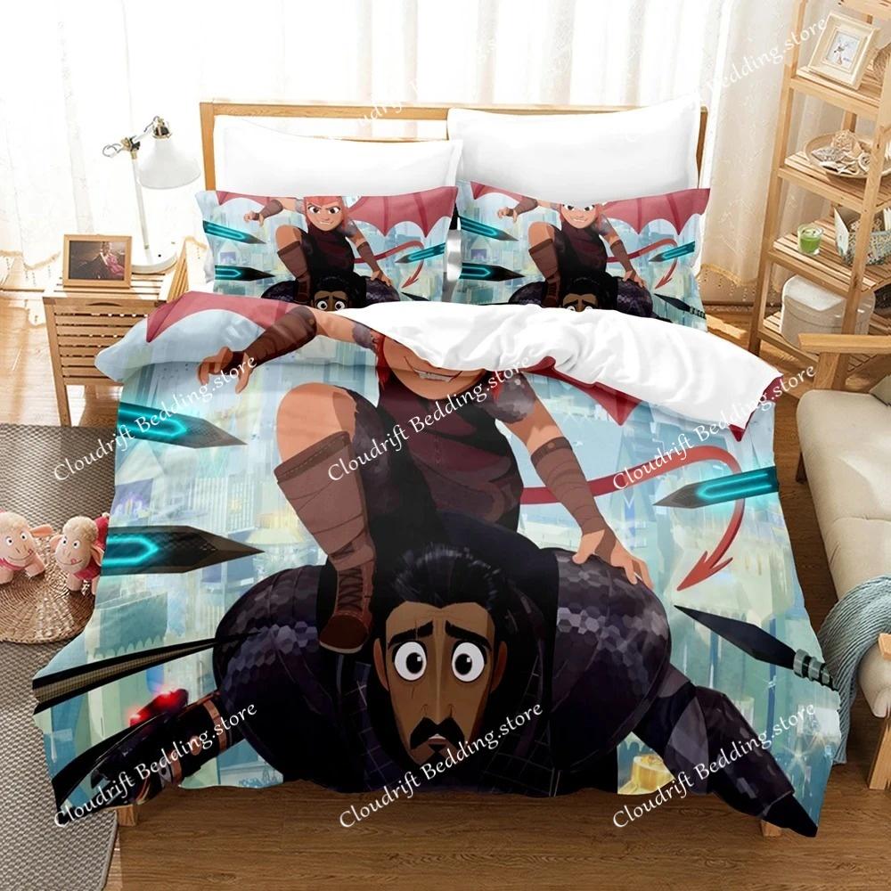 3D Printing Anime The Nimona Bedding Set Boys Girls Twin Queen Size Duvet Cover Pillowcase Bed Kids Adult Fashion Home Textiles
