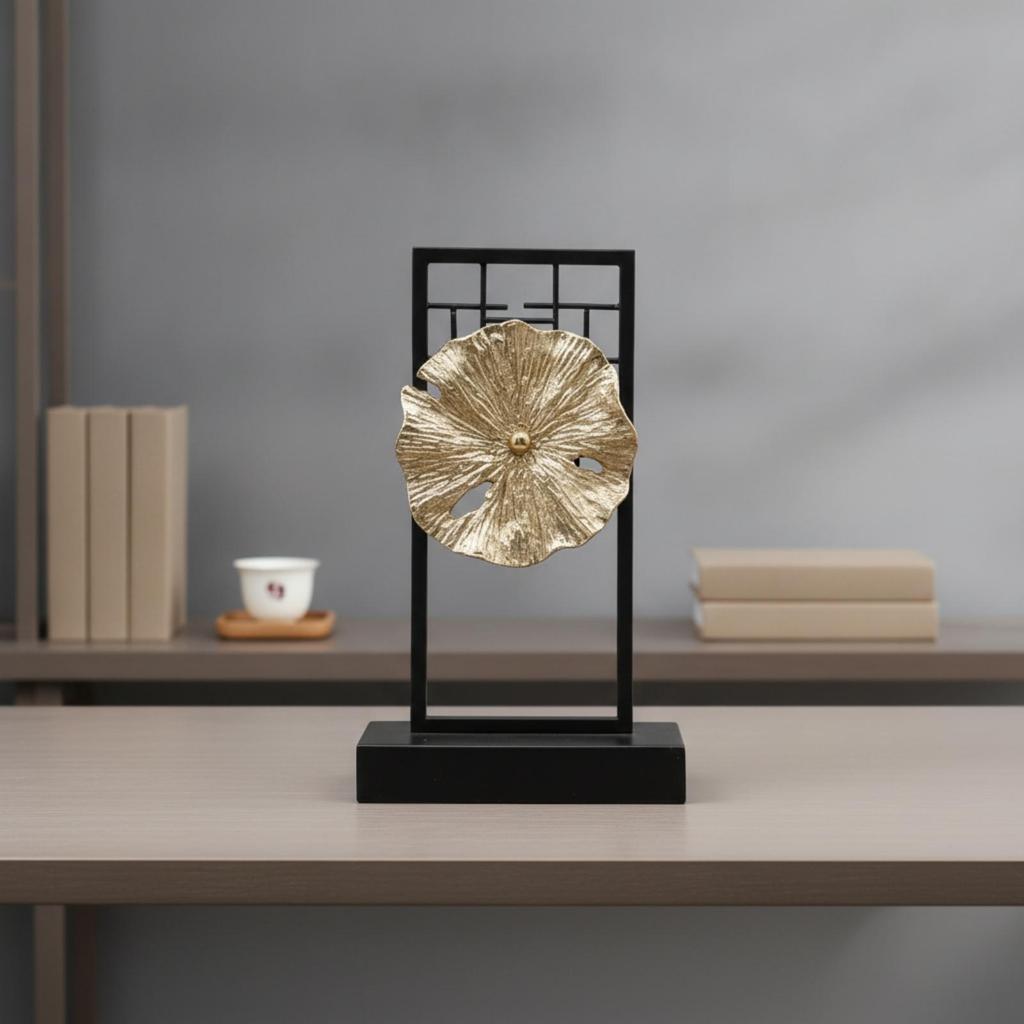Lotus Leaf Decorative Stand Sculptural Home Decoration Slim for Study