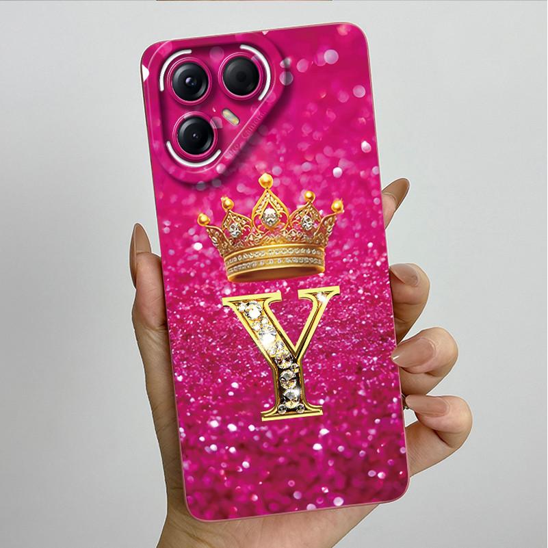 For Tecno Pova 7 Pro Ultra 5G Case Luxury Crown Letter Silicone Soft Phone Case For Tecno Pova7 Pro Ultra Shockproof Back Covers
