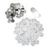 100 Set Pin Back Button Parts Tinplate Plastic Base Rustproof Widely Used Button Making Supplies for