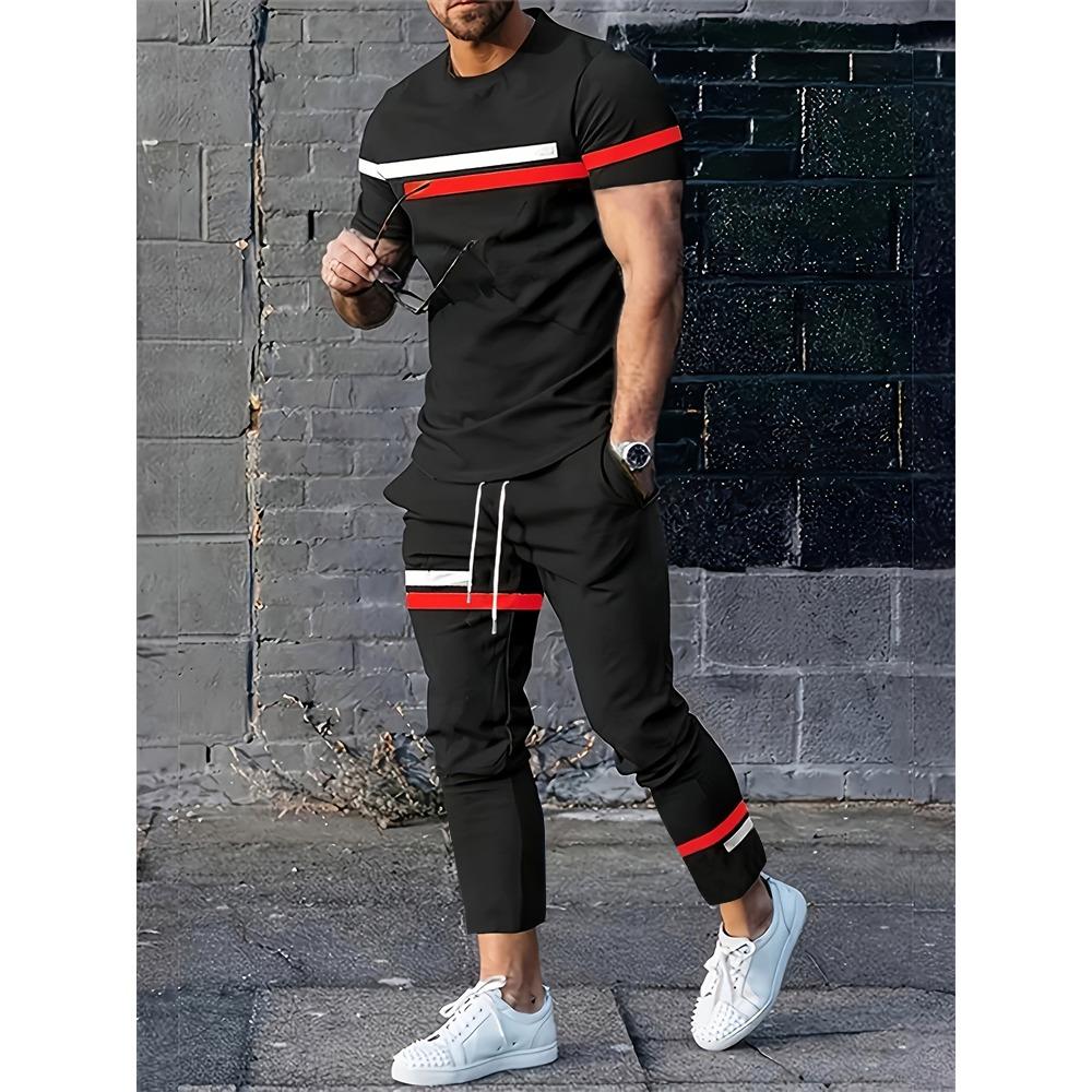 Sommer Neu Herren T-Shirt Hose Anzug Camouflage Druck Kurzarm Rundhals T-Shirt Lässig Outdoor Kleidung Bequem