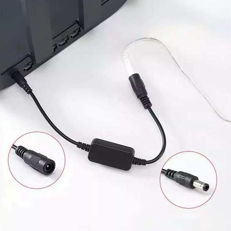 Černý 60cm 24H Automatické Vypnutí Reset DC 5V-15V Restartér Routeru Reset Wifi Routeru Modul Časovaného Restartu Časování