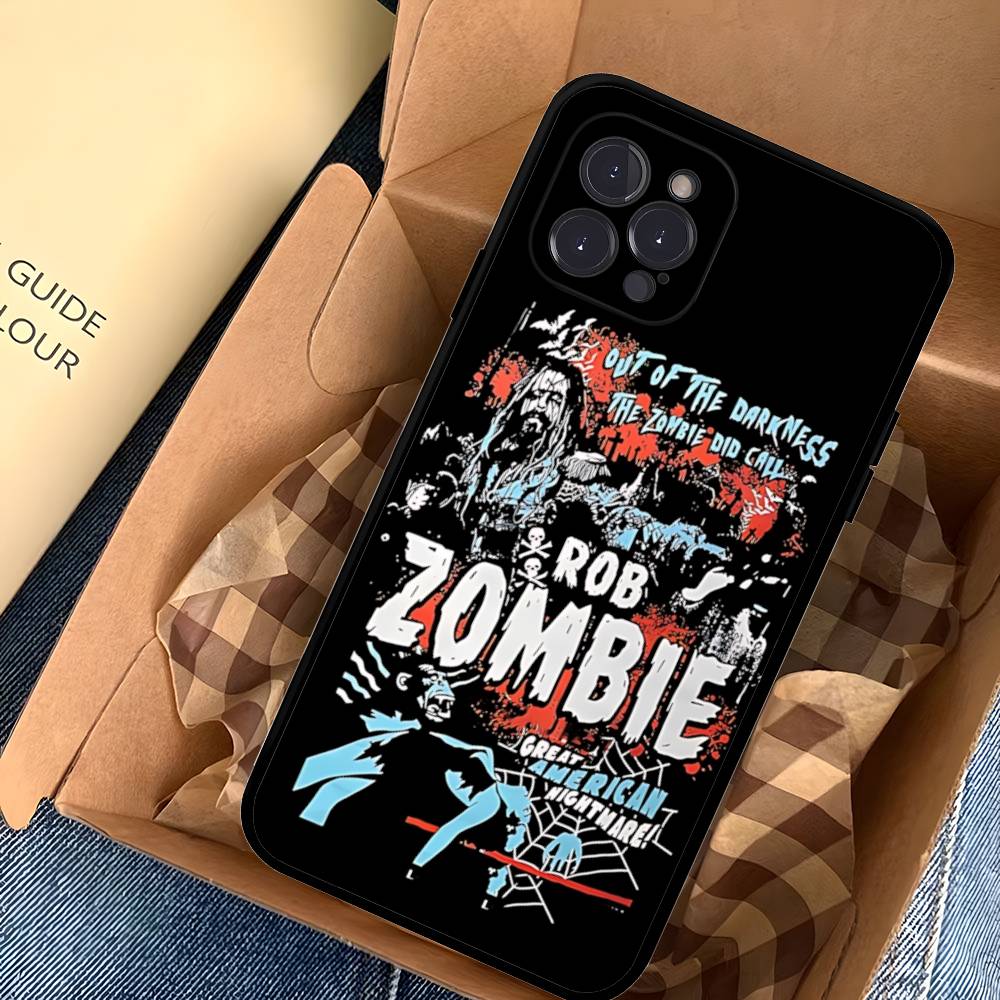 R-Rob Singer Z-Zombie Heavy Metal Band Phone Case For IPhone 17 16 15 14 13 12 11 Pro Max Plus Mini Soft Black Cover