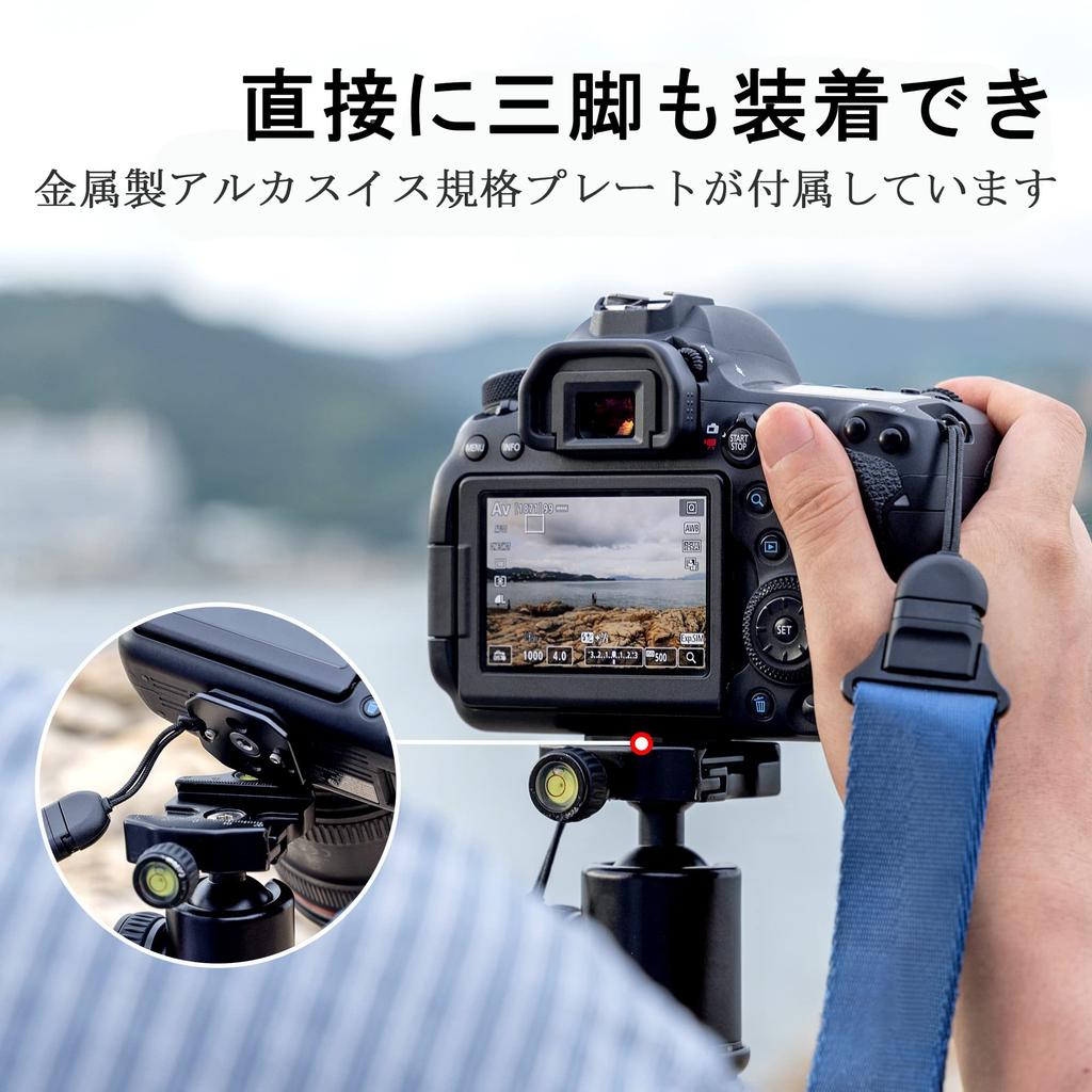 PROfezzion Shoulder Camera Neck Strap with Quick Release Plate for DSLR Compatible with and Stylish Camera Black Strap, Arca-Swiss Cameras, Canon,