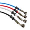 M10 50-120cm Motorcycle Dirt Bike Braided Line Steel Brake Hose Cable Hydraulic Banjo Pipe Universal Fit Racing