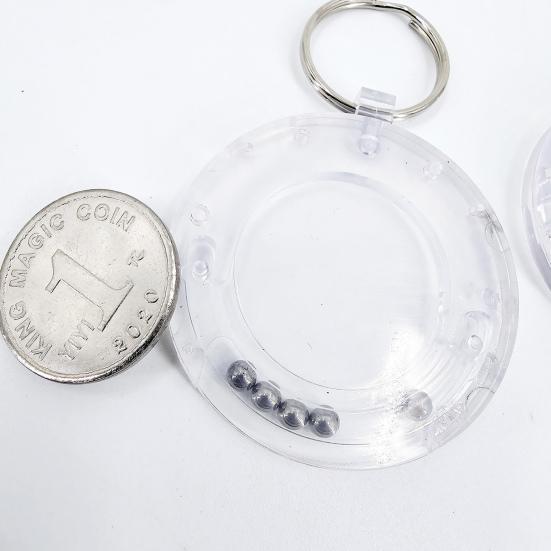 Магічний Ключниця-Головоломка Втеча Монети Легко Носити 1,9 Дюйма Трюк Зникнення Монети для Початківців Портативне Кільце для Підвішування Весела Магічна Іграшка Подарунок