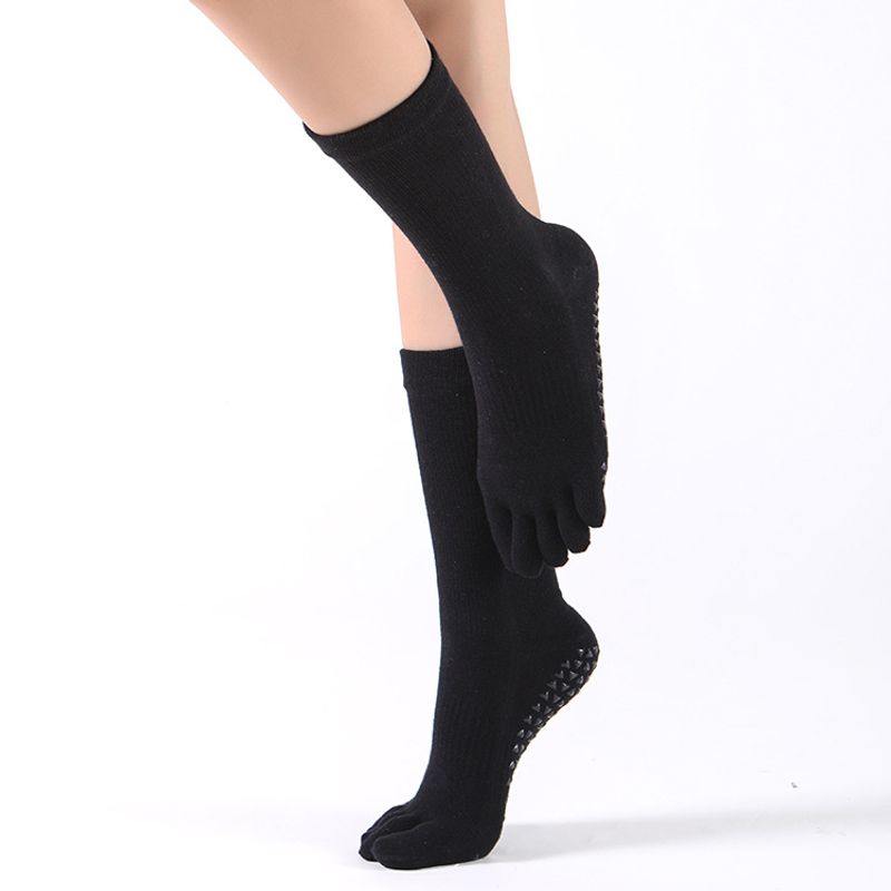 

Slip Professional Female Full Finger Half Finger Five Finger Long Socks Knee Socks Calf Socks over the Knee Best Selling Pure Cotton Fall and Winter Black calf socks