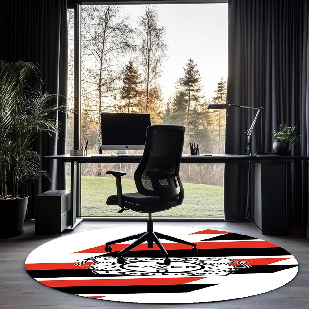 Bayer Leverkusen Printed Round Rug Carpet Chair Rug Area Rug Entryway Doormats,for Office Chair Living Room Bedroom Kitchen Room.