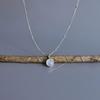 Natural Rose cut Moonstone necklace 14k Gold jewelry for women faceted cut rainbow moonstone Healing crystal office wear celestial pendant