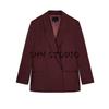 Women's Spring Clothing Old Money Style Lapel Long Sleeves Double Breasted Loose Casual Suit Jacket 2010719 2010738