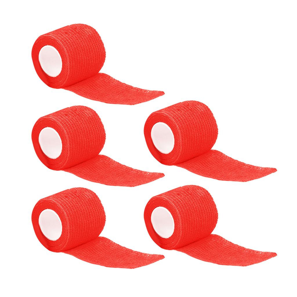 5 Pcs Self Adherent Bandage Wrap Breathable Cohesive Bandage Elastic Adhesive Tape for Stretch Athletic Sports Wrist