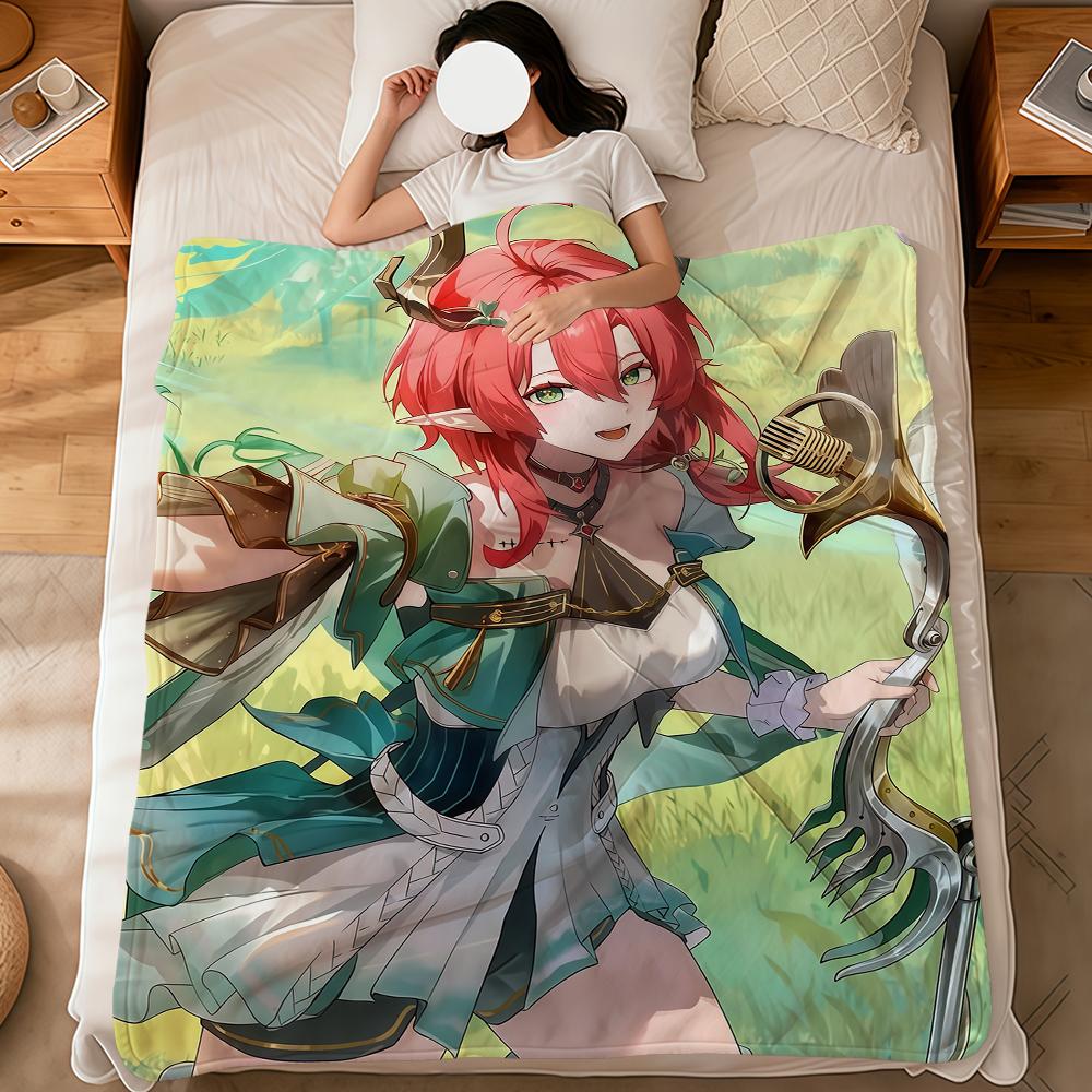 game wuthering waves Ciaccona Blanket soft warm plush blanket for dorm sofa living room pet hogar bedroom gift nap home Flannel