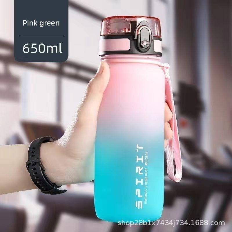 Cup, Thermos Cup for Men and Women, High Temperature Resistant Fitness Sports Water Cup, Large Capacity Thermos Cup, Gradient Portable Water Bottle Gradient Powder 650ml
